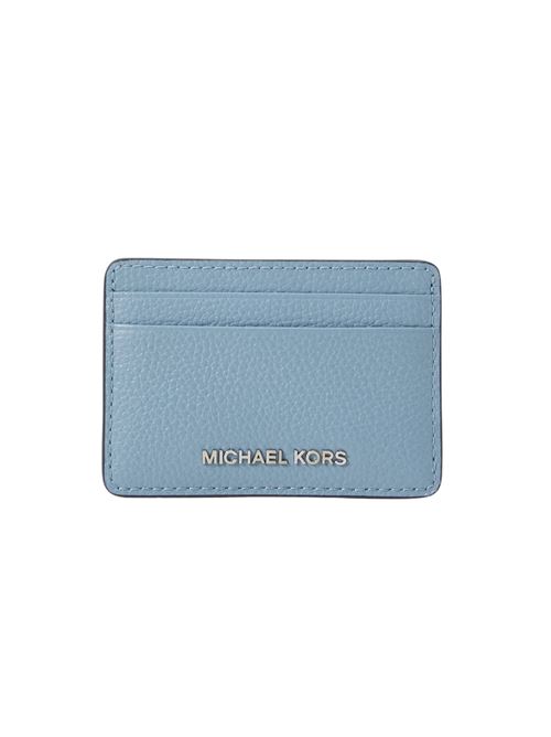 Portacarte azzurro in pelle Michael Kors | 32F8SF6D1L464